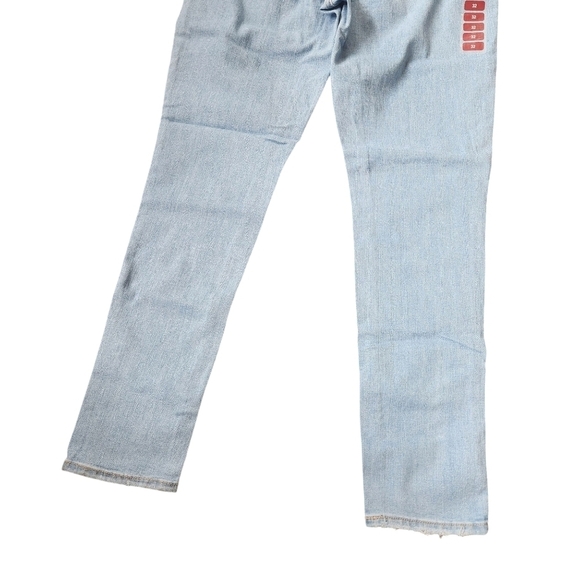 Levi's 711 Skinny Jeans Mid Rise Distressed Ripped Light Wash 32x30 - Picture 7 of 11